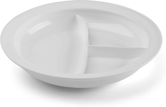 Providence Spillproof Partitioned Plate - 9" White