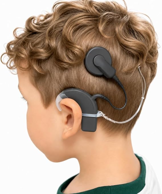 Black Hair Clip Lanyard for Hearing Aid or Cochlear Implant with 3 Silicone Loops | Hair Clip Attachment with 7mm 9mm 11mm Inner Sizes