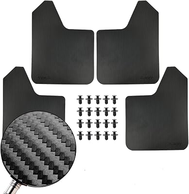 XUKEY for Ford Focus ST RS SE Mk2 Mk2.5 MK3 Mk3.5 MK4 Carbon Fiber Effect Set Mud Flaps Mudflaps Splash Guards Mudguards Fender Front Rear