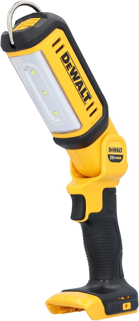 DEWALT 20V MAX LED Work Light, Rechargeable Flashlight, Pivoting Head, Bare Tool Only (DCL050)