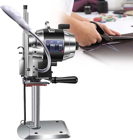 Vertical Electric Cutting Machine for Fabric,1100W Straight Knife Fabric Cloth Cutting Machine,Portable Multi-Layer Fabric Cutter for Leather Cardboard Canvas(10in)