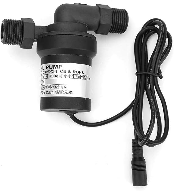 Solar Water Pump, 24V DC Brushless Solar High Temperature Water Pump, Portable Electric for Water Heater, for Industry, Agriculture, Family Water Circulation