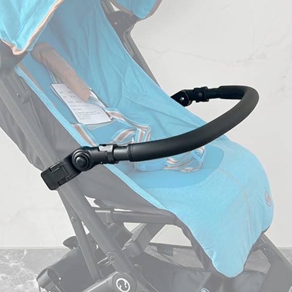 Baby Stroller Bumper Bar Compatible with Cybex Libelle, Orfeo, Pockit+ All City Strollers, Anti-Scratch PU Leather Fabric, Adjustable