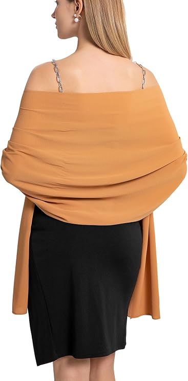 Yetoun Shawl Wraps for Evening Dresses Wedding Shawls Women Scarf | Chiffon shawl,shawl for formal dress,Bride Scarf,Shawl and Wraps for Womens, Winter Warm Dresses Cover Up,Scarf for Bridal