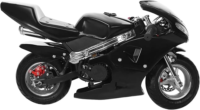 2-Stroke 49cc Mini Motorcycle,Dirt Bike for Adults & Kids, Mini Bike Gas Powered Off Road Trail Bike Mini Motorcycle Motocross Dirt Bike for Kids Adult Over 12 Years Old Electric Dirtbike Bla