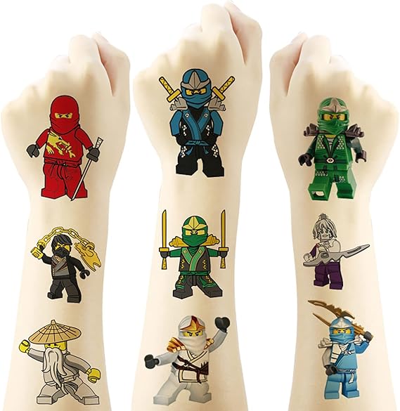 Temporary Tattoo for Fans, 20 Sheets Big Temporary Tattoo Body Art Tattoo Stickers,Goody Bag Stuffers Party Bag Fillers (2x2 Inch) …