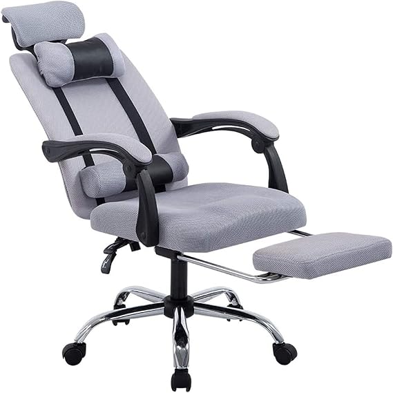 Office Chair Reclining Ergonomic Chair with Footstool Gaming Chair Office Desk Chair High Back Computer Chair Home Video Game Swivel Chair Chair Needed