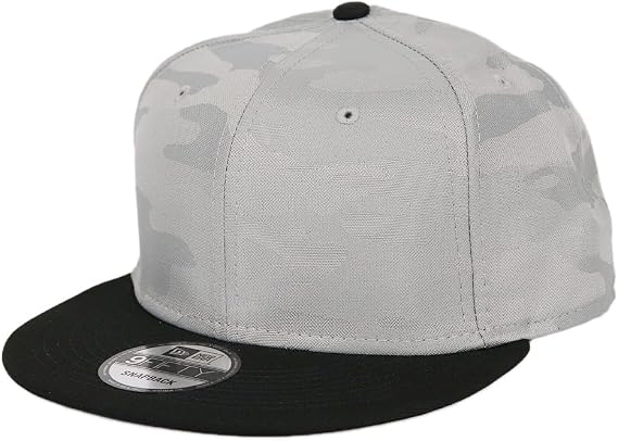 New Era Cap Solid Camo Men's 9FIFTY Hat Snapback Baseball Cap Black Gray NE407... Parallel Import