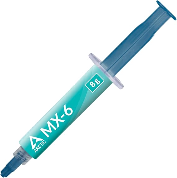 ARCTIC MX-6 (8 g) - Ultimate Performance Thermal Paste for CPU, Consoles, Graphics Cards, laptops, Very high Thermal Conductivity, Long Durability, Non-Conductive