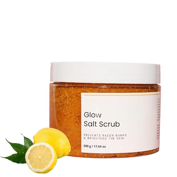 Turmeric Glow Salt Scrub, Moisturizing Body, Face & Feet Exfoliant