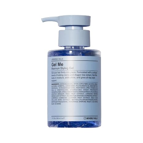 J Beverly Hills Gel Me with Vitamin B5 Ingredient Blend, 7 Oz | Styling Gel for Firm Hold, Moisturizes Hair, Improves Luster & Shine, and Provides All-Day Style Support