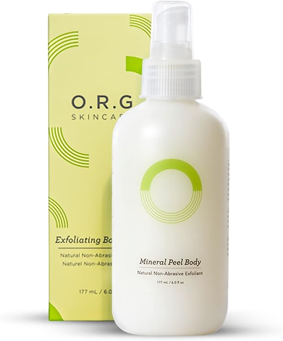 O.R.G Skincare Mineral Peel Body Exfoliator - K-Beauty Body Peel for Smooth, Glowing Skin - Gentle Non-Abrasive Exfoliating Formula for Sensitive Skin, Natural & Cruelty-Free, 6 ounces