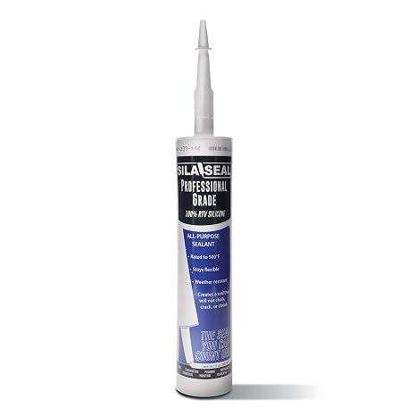 100% Silicone RTV Sealant, White, Single 10.1oz Tube