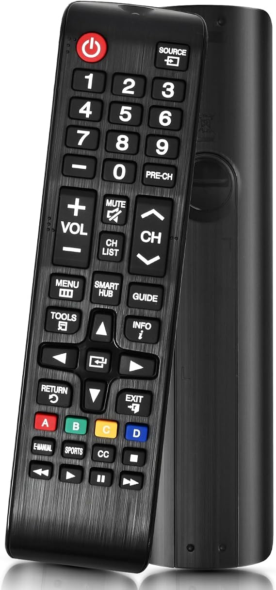 Universal Remote Control Compatible with Samsung TV Replacement for All Models Easy Installation No Programming Durable Ergonomically Designed