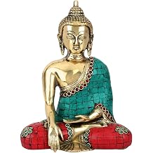 Statuestudio Buddhism Earth Touching Inlay Buddha