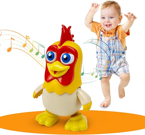La Granja de Zenon Bartolito Chicken Baby Toys Dancing Toddlers Toys,Music Kids Interactive Early Learning Educational Toys for 1 2 3 4 Year Old Boys Girls Birthday and Christmas