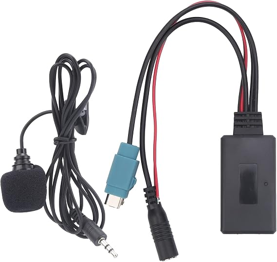 Araç Bluetooth Kablosuz Radyo Stereo AUX Adaptör Kablosu, Mikrofon Eller Serbest Adaptör Otomobil Elektronik Aksesuarları Bluetooth aux Yedek Alpine KCE-236B / CDA-9852 / E ile Uyumlu