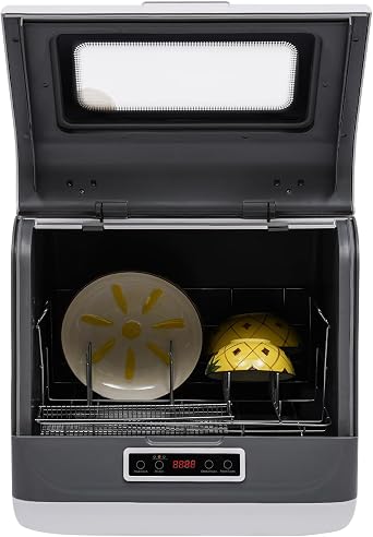 Portable Dishwasher,800W Countertop Stainless Steel Mini Dishwasher With 3 Washing Programs,110v Multi-Functional Large Capacity Dishwasher For Apartments,Dorms, Kitchens,Campers/Rvs