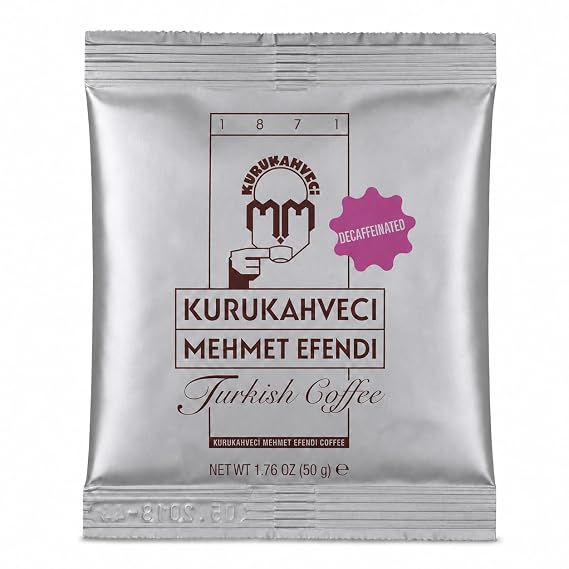 Kurukahveci Mehmet Efendi Decaf Turkish Coffee, Medium Roast, 1.76 oz