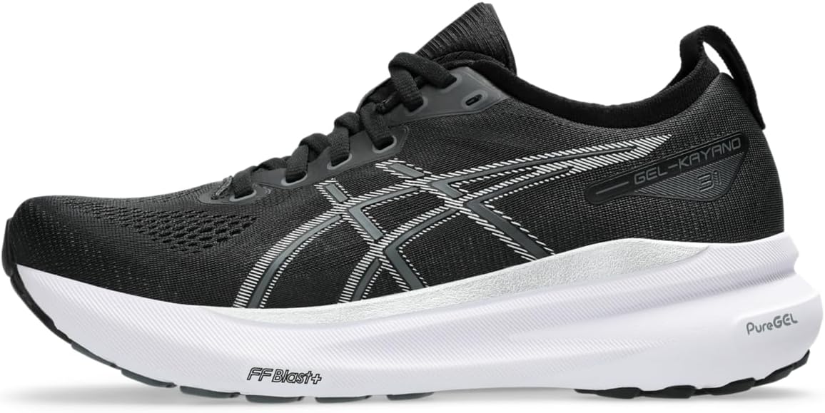 ASICS Women's Gel-Kayano 31 Running Shoe, Black/Pure Silver , 6 Narrow