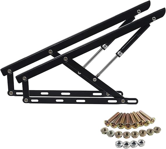 Balance Bed Lift Mechanism,Gas Hydraulic Folding Bed Lift Mechanism Pair Gas Spring Strut 150cm 5FT Pneumatic Lift System Space Saving Durable Bed Upgrade Easy Insta