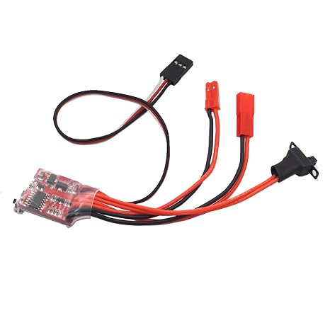 RC 30A Brushed ESC Motor Electric Speed Controller 4~8v with Brake for 1/16 1/18 1/24 RC Car Boat Tank