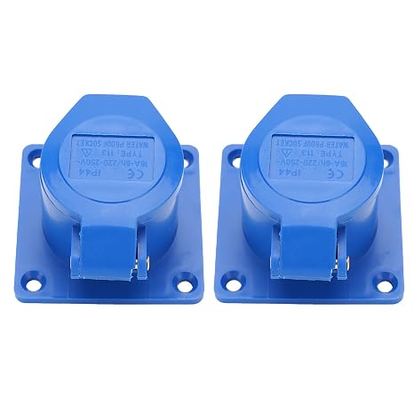 Industrial Power Socket Explosion Proof 3 Pin Single Phase 16A 220 250V IP44 Rated for Heavy Duty Industrial Applications 2Pcs