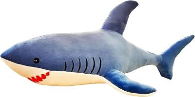 Giant Shark Plush 31 Inch Soft and Stretchy Shark Stuffed Animal, and Sleep Pillow