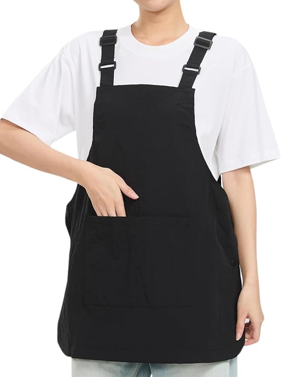 KITCHIEF Chef Aprons for Women with Pockets Adjustable Double-Sided Wearable Lightweight Chef Cooking Kitchen Restaurant