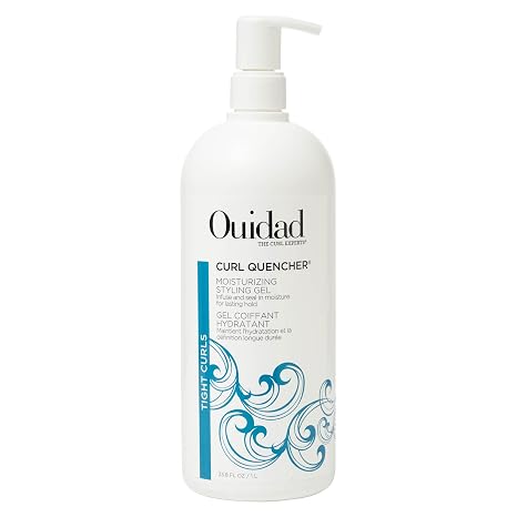 Ouidad Curl Quencher Moisturizing Styling Gel for Tight Curls Adds Flexible Hold, Bounce, and Frizz-Free Definition to Curly Hair, Hydration & Moisture, Sulfate & Mineral Oil Free