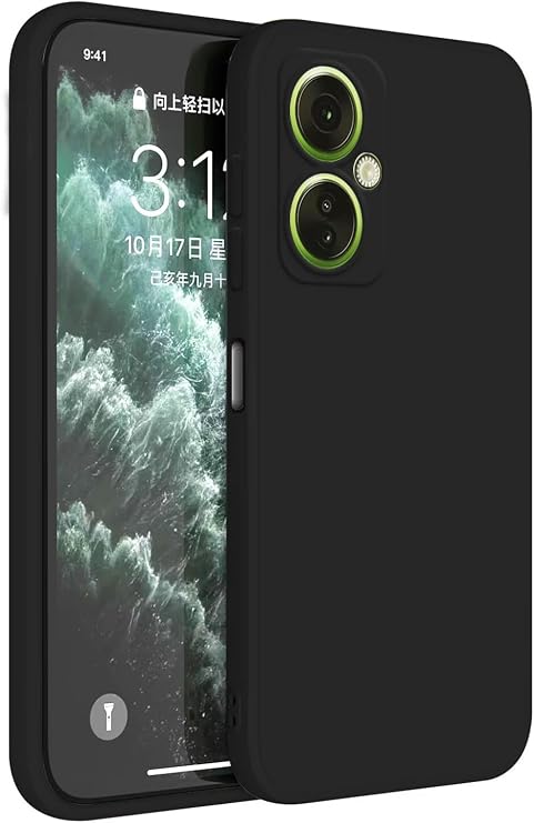 Topme Case Design for OnePlus Nord CE 3 Lite (6.7" Inches) Cover, Tpu Silicone Case Skin Protector - Black