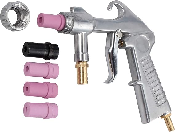 Sandblasting Gun Set Compressed Air with 4 Ceramic Nozzles for Sand Blaster | Sandblasting gun kit, sandblasting device, sandblasting device for professional and DIY projects