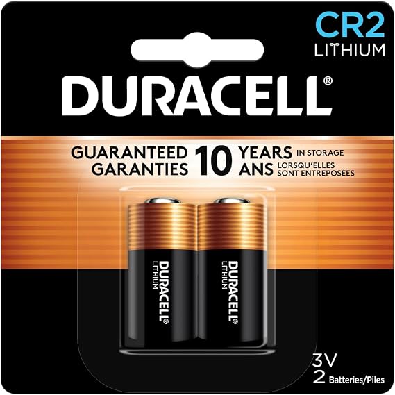 Duracell CR2 3V High Power Lithium Battery, 2 Count, 10-Year Storage