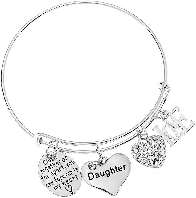 Daughter Bracelet- Daughter Jewelry- Never Far Apart - Gift for Daughters