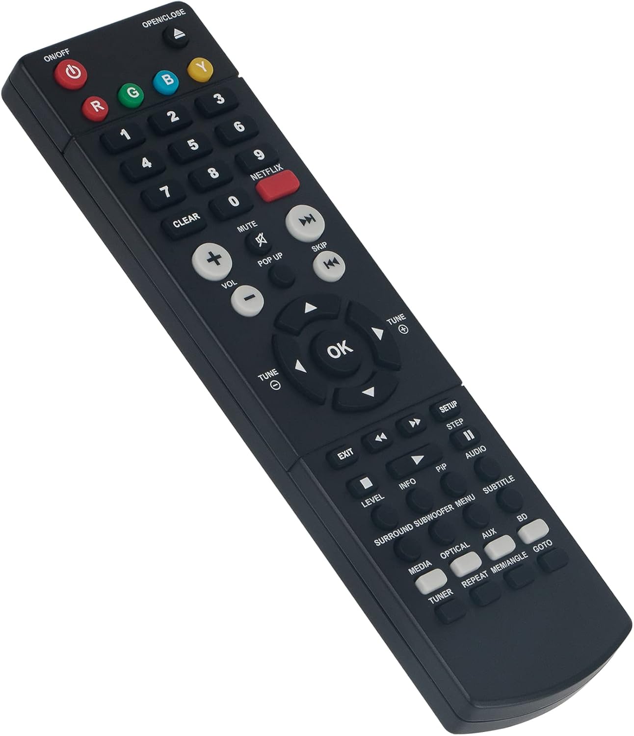 AIDITIYMI Replace Remote Control fit for RCA Blu-ray Player RTB1016WE RTB1016W Home Theater System with Netf-lix APP Key Button on-Demand Movie Access