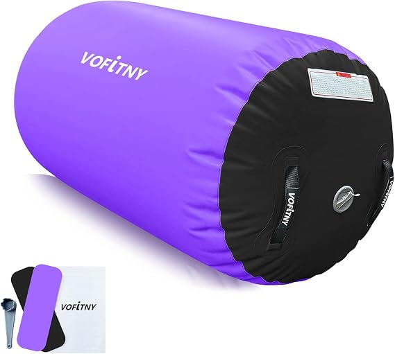VOFiTNY Gymnastics Air Barrel Tumbling Equipment Back Handspring Trainer | Tumbler Roller Inflatable Octagon Back-bend Trainer Cheerleading Without Pump