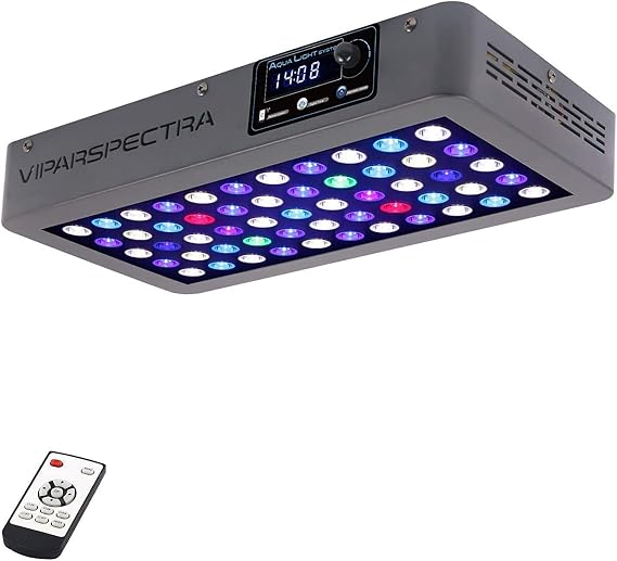 VIPARSPECTRA 165W LED Aquarium Light Dimmable Full Spectrum LED Reef Lights