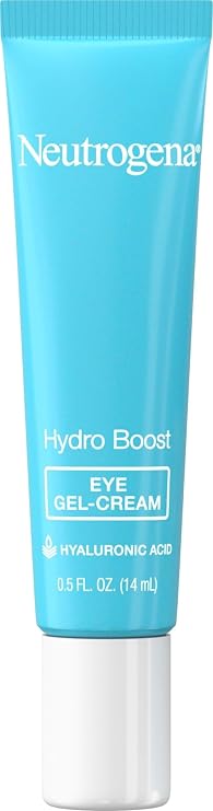 Neutrogena Hydro Boost Under Eye Cream, Fragrance Free, 0.5 oz | Purified Hyaluronic Acid, Keeps Under Eye Area Looking Smooth & Hydrated, Fragrance Free and Non-Comedogenic