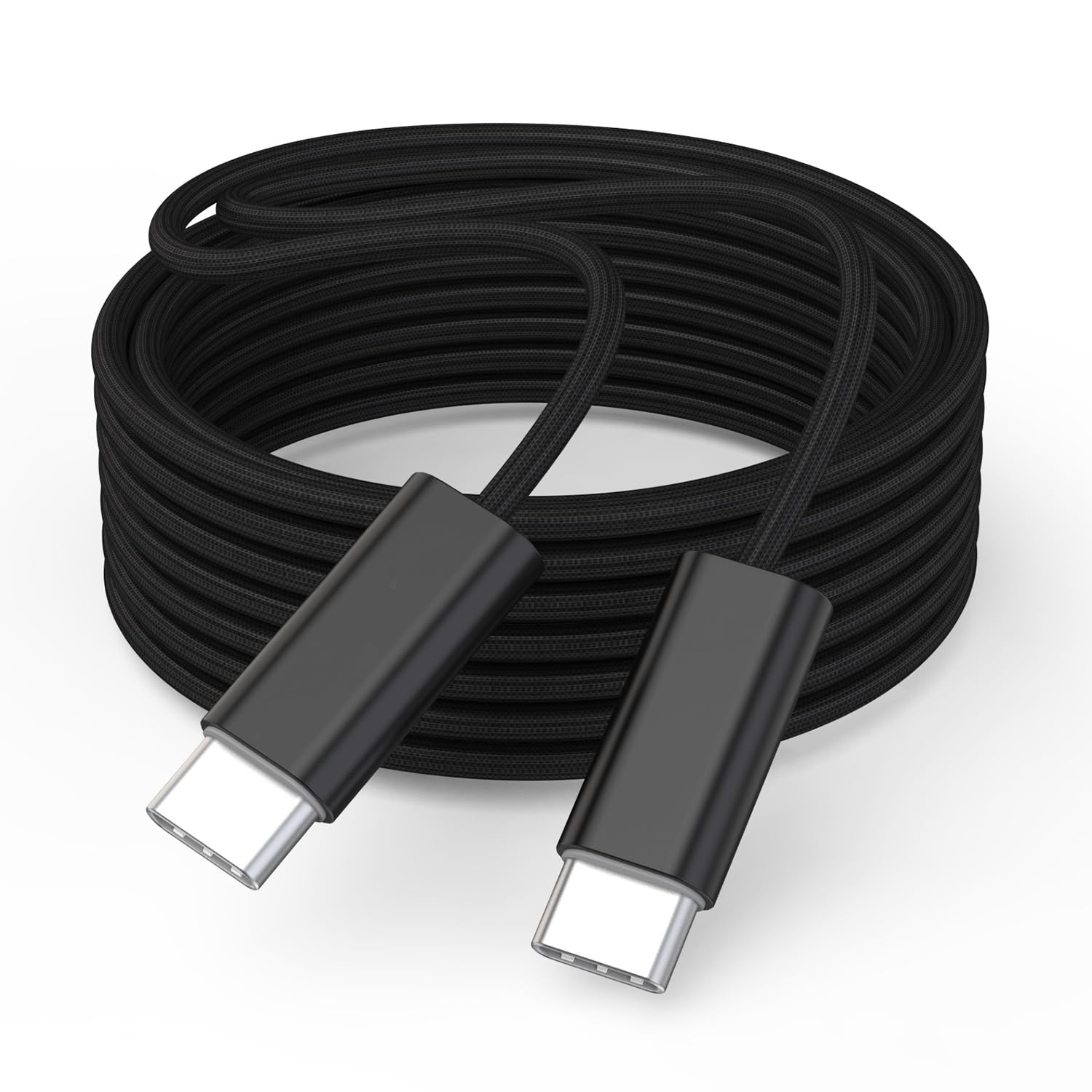 Compatible for Cable 6FT2M,Long USB C to USB C Cable 240W Charging,80Gbps Data Transfer,Up to 120Gbps Bandwidth, 8K4K Displays, Compatible with USB4, and USBC, Black