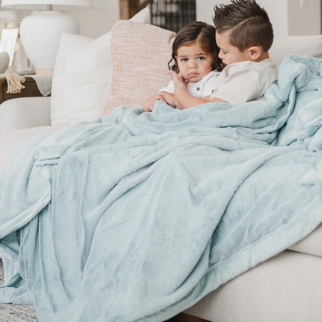 SARANONI Luxury Lush Kids Blanket | Ultra-Soft & Cozy Plush Comfy Blankets for Kids & Teens | Dew - 40” x 60