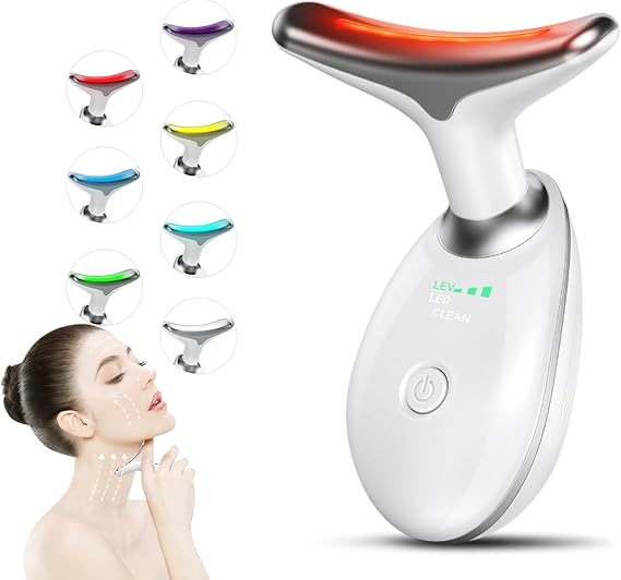 Face Beauty Device, Multifunctional Facial Massager, Portable Face Massager Tool, Glossy White