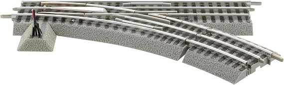 Lionel O31 Right-Hand FasTrack Manual Switch with Quarter Curve Section, O Gauge Train Track Accessory for Lionel FasTrack Layouts, Age 14+