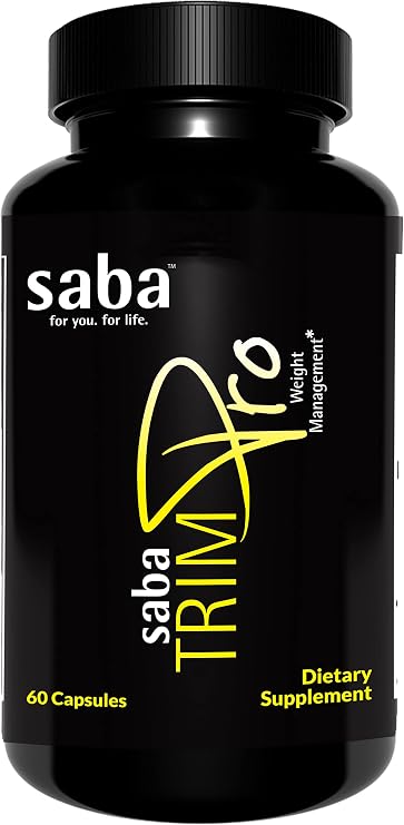 Saba TrimProTM - Thermogenic Fat Burner - Weight Loss, Appetite Suppressant, Energy Booster - Premium Vitamins, Minerals & Plant Ingredients & More - 60 Natural Diet Pills