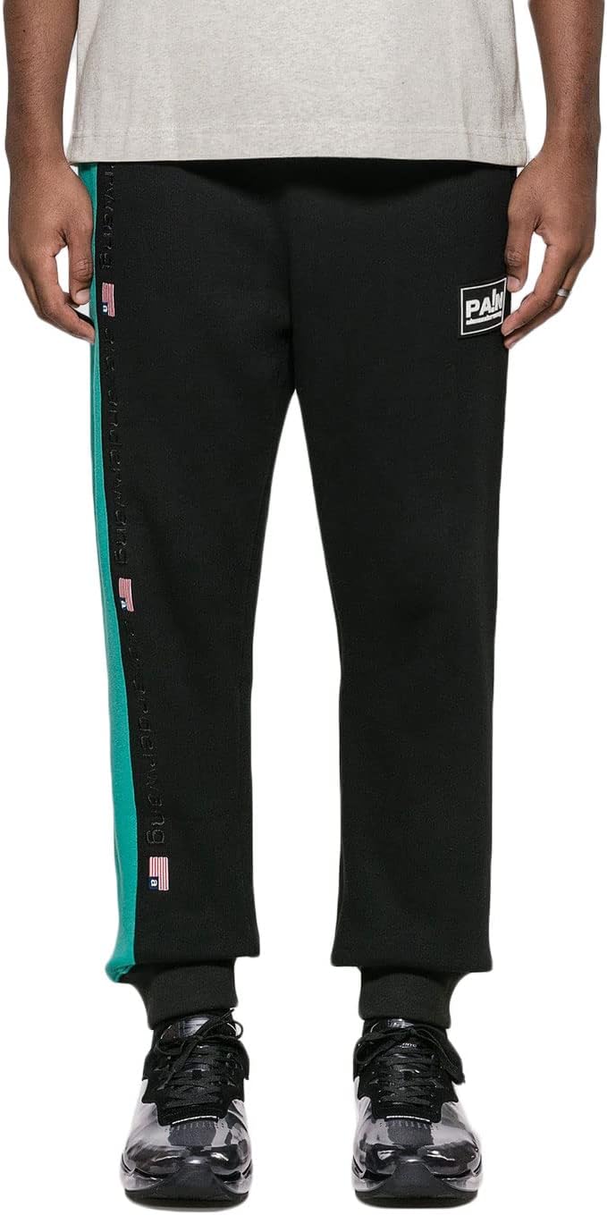 Alexander Wang Mens Colorblock Sweatpants, BlackJade, X-Large