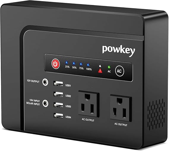 powkey 200W Portable Power Bank with AC Outlet 120V, 146Wh Power Station