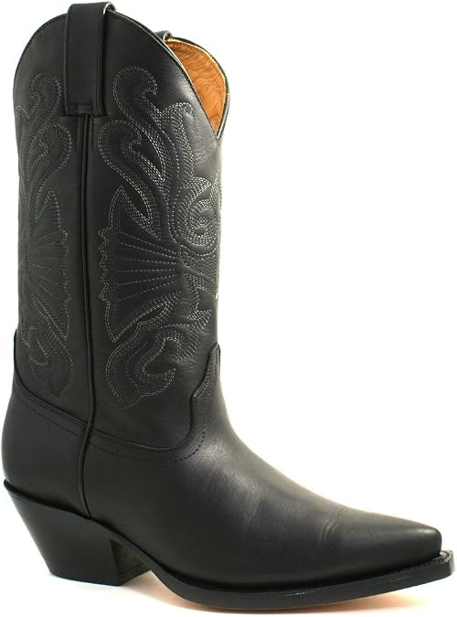 Grinders Buffalo Black Mens Cowboy Boots