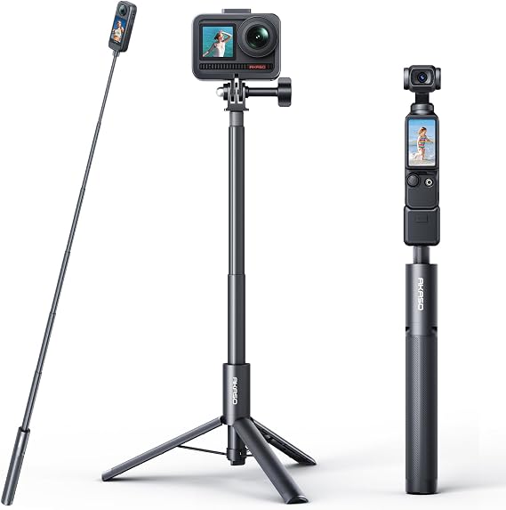 AKASO 47.2"/120cm Invisible Selfie Stick Tripod for 360 Action Camera