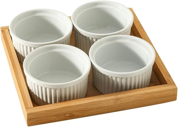 Dessert Tray Exhibition Hall Dim Sum Candy Tray, Creative Japanese Home Ceramic Grid Tray Snack Nut Tray-4 Butterfly + Four Grid Tray (4 Butterflies+Square Tray)