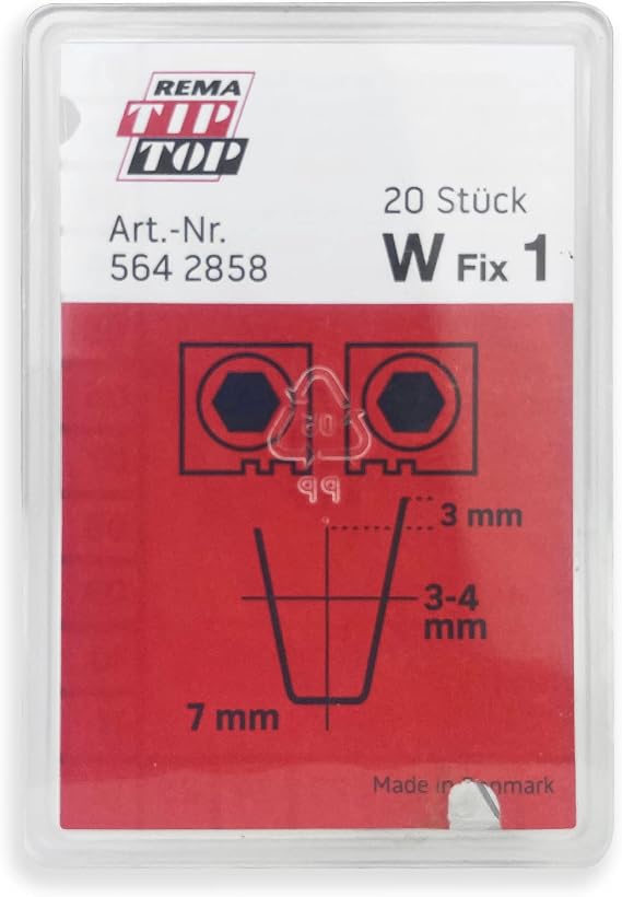 Rema TIP TOP W-1 Tire Regroover Angle Edge Blades, 3-4mm Wide, up to 7mm deep, Professional Replacement Blades for Truck and Farm Tire Regrooving