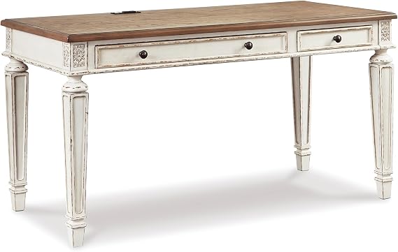 Signature Design by Ashley Realyn Home Office Desk Two-tone